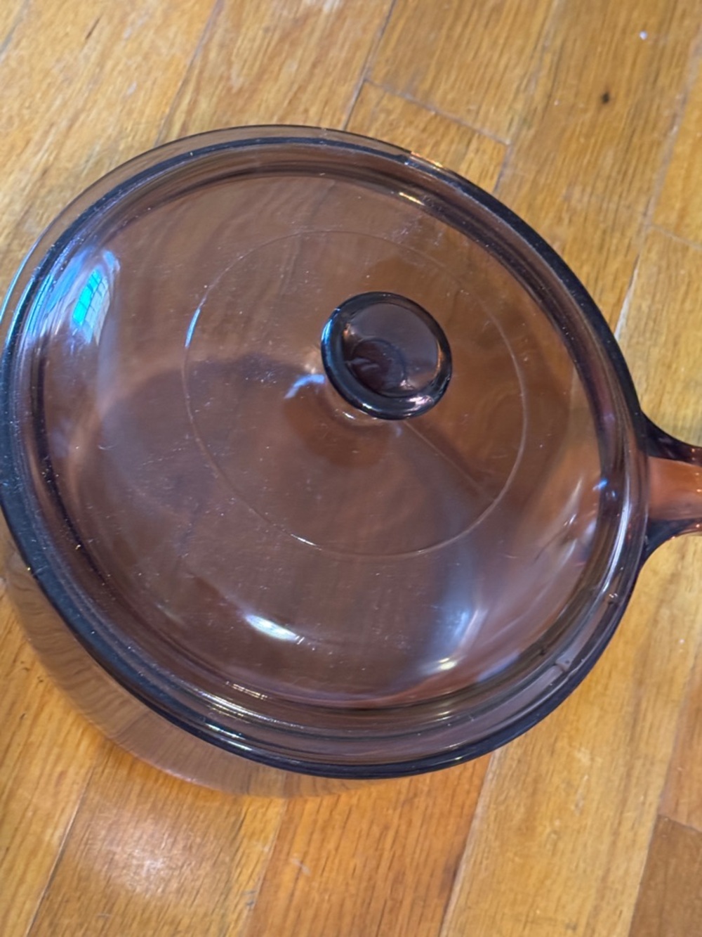 CORNING WARE VISIONS Pyrex Amber Cookware 1.5L Saucepan with Lid USA 2 PC - Picture 3 of 8